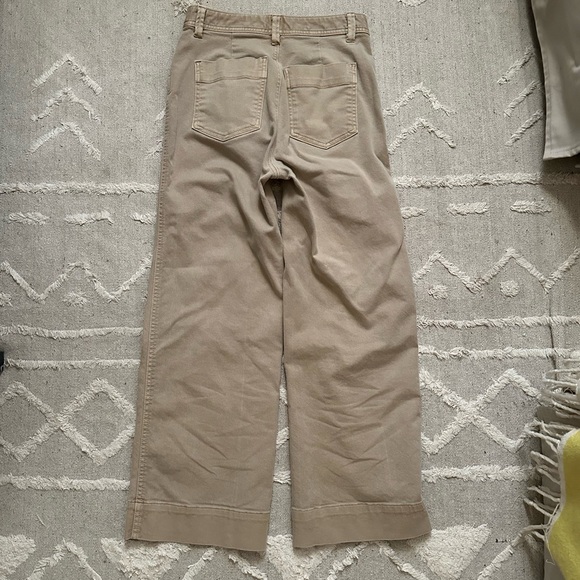 GAP High Rise Wide Leg Crop Khaki Chinos - Picture 5 of 7